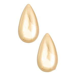 Gold tear drop posted earrings
